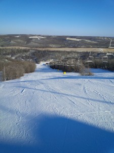 Crowds line the race course at Frostfire for Race #2